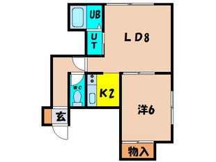 メモリーウエストBの物件間取画像